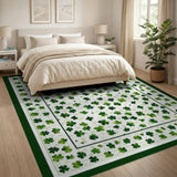 Green Shamrock Scatter Area Rug