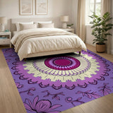 Purple Mandala Boho Boho Chic Area Rug