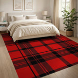 Red Bold Black Bold Red Black Buffalo Plaid Area Rug