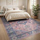 Traditional Persian Pink Persian Medallion Area Rug