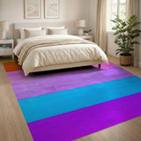 Vibrant Multi-Color Stripe Area Rug