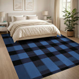 Blue Black Buffalo Plaid Area Rug