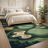 Oceanfront Coastal Golf Links Area Rug