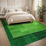 Vibrant Green Vibrant Green Geometric Block Area Rug