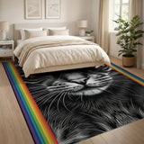Multi-Color Cat Portrait Area Rug