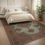 Southwestern Geometric Area Rug in Terracotta