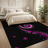 Hypnotic Pink Spiral Area Rug