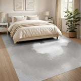 Grey Watercolor Abstract Area Rug