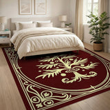 Ornate Christmas Tree Silhouette Area Rug