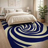 Abstract Area Navy Swirl Abstract Area Rug