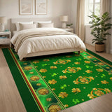 Golden Shamrock Lucky Green Area Rug