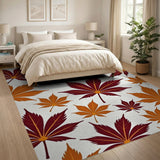 Autumn Japanese Maple Leaves Area Rug