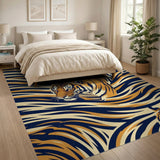 Tiger Wave Abstract Area Rug