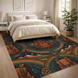 Orange Adventure Backpack Area Rug