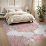 Blush Pink Floral Vintage No. 26 Area Rug