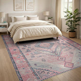 Pink Pink Grey Heritage Tribal Area Rug