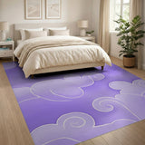Dreamy Purple Cloud Swirl Area Rug