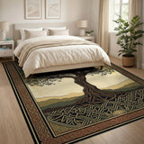 Multi-color and Patterns Celtic Tree of Life Knotwork Area Rug