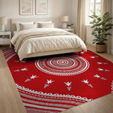 Red Mandala Starburst Heritage Rug