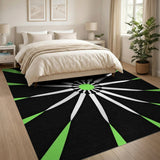 Green Starburst Geometric Area Rug
