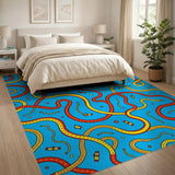 Vibrant Racetrack Adventure Kids Rug
