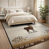 Southwestern Deer Tribal Area Rug