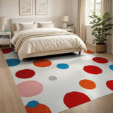 Geometric Modern Vibrant Multi-Color Polka Dot Area Rug