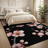 Pink Floral Vintage Pink Cherry Blossom Area Rug
