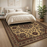 Ornate Persian Medallion Area Rug