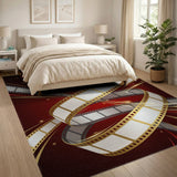 Cinematic Film Strip Red Area Rug