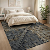 Neutral Woven Geometric Area Rug