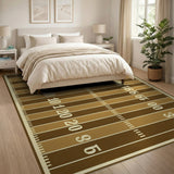 ODIKA Brown Football Field Area Rug