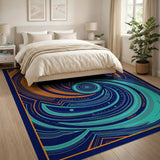 Cosmic Vortex Abstract Area Rug