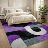 Purple Geometric Modern No. 2 Area Rug
