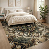 Vintage Ornate Tulip Floral Area Rug