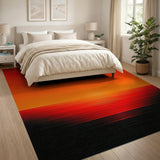 Red Sunset Gradient Stripe Area Rug
