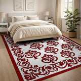 Ornate Red Persian Motif Area Rug