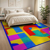 Vibrant Geometric Multi-Color No. 14 Area Rug