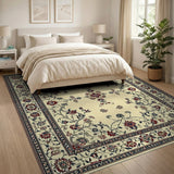 Ivory Traditional Persian Floral Rug