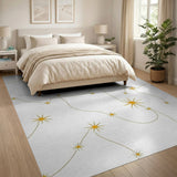 Golden Constellation Star Area Rug