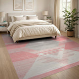 Pink Geometric Diamond Southwestern Rug