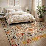 Bold Orange Southwestern Geometric Rug