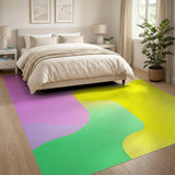 Abstract Area Vibrant Wavy Multi-Color Abstract Area Rug