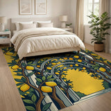 Sunny Lemon Arbor Trellis Rug