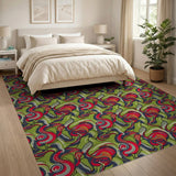 Abstract Area Vibrant Swirl Abstract Area Rug