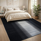 Black and White Black White Halftone Gradient Area Rug
