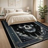 Gothic Skull Moon Night Area Rug