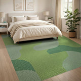 Organic Green Camo Abstract Area Rug