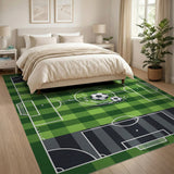 Soccer Field Kids Area Rug