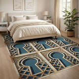 Vintage Moroccan Keyhole Arch Rug
